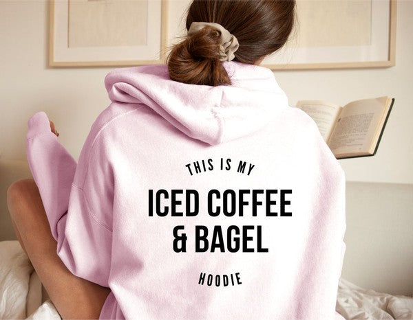 Iced Coffee and Bagel Hoodie Sweatshirt