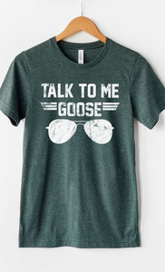 Talk to Me Goose White Ink Graphic Tee PLUS