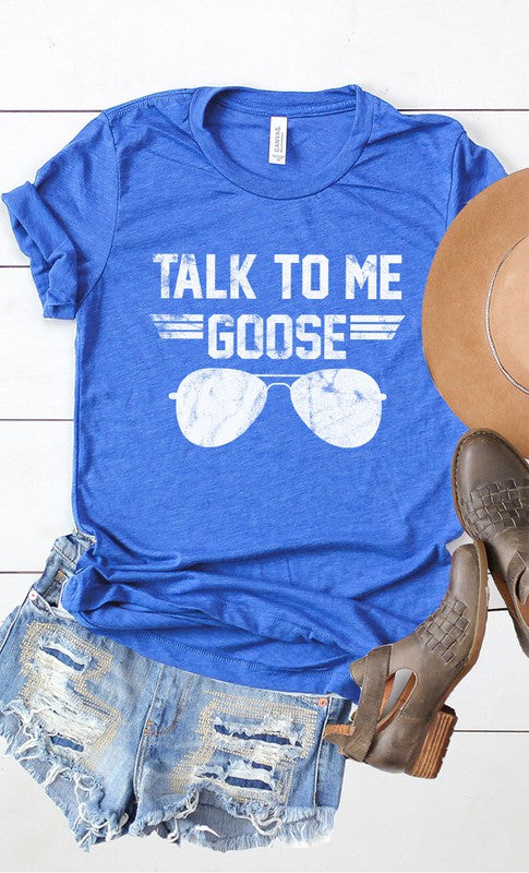 Talk to Me Goose White Ink Graphic Tee PLUS