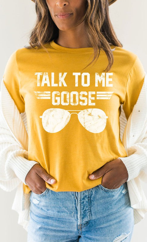 Talk to Me Goose White Ink Graphic Tee PLUS