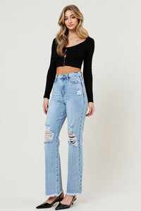 Distressed Wide Leg