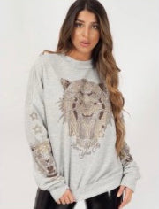 Tiger Printed Sweatshirt